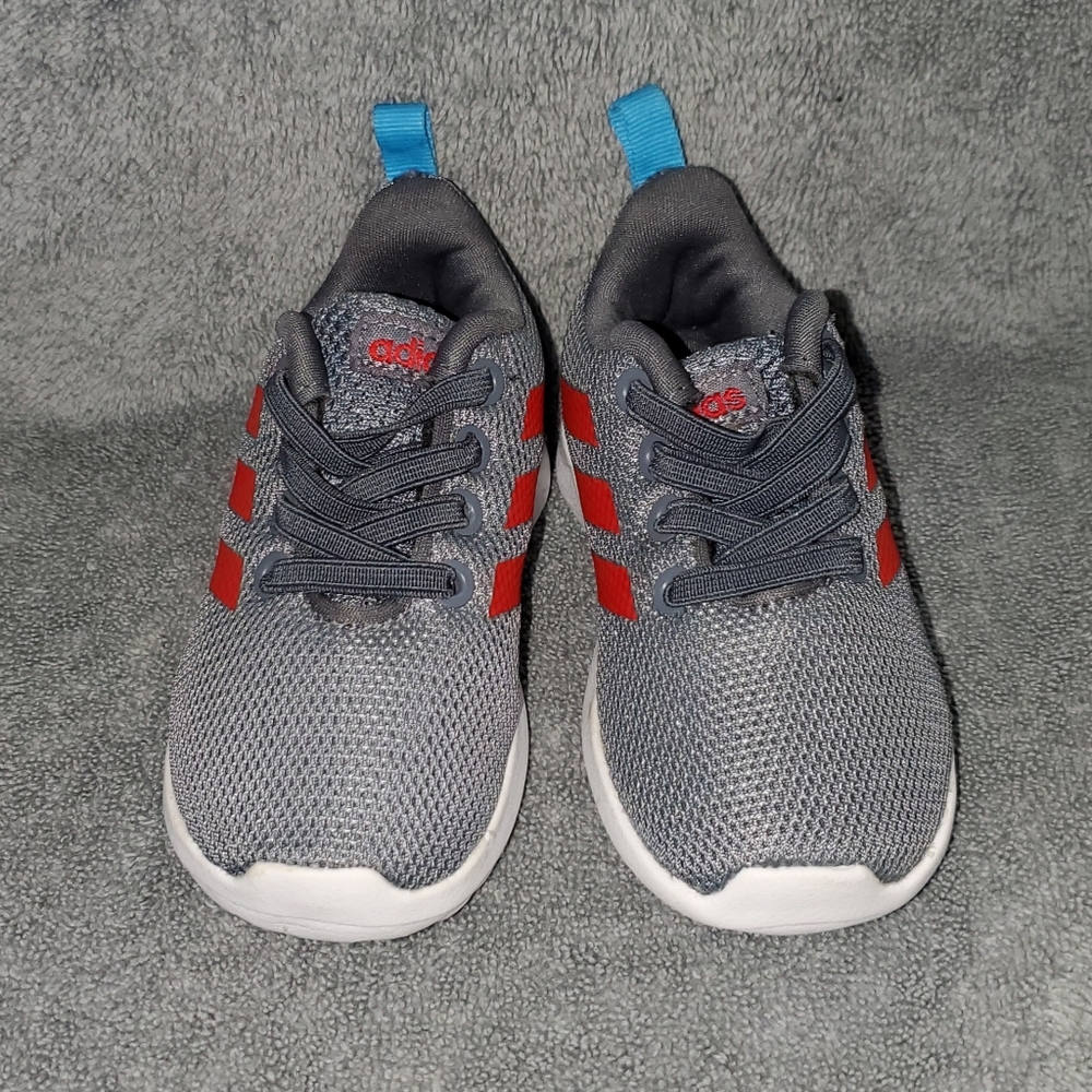 Adidas Toddler's Grey/Red Lite Racer Running Shoes Size 5K US - Picture 4 of 7